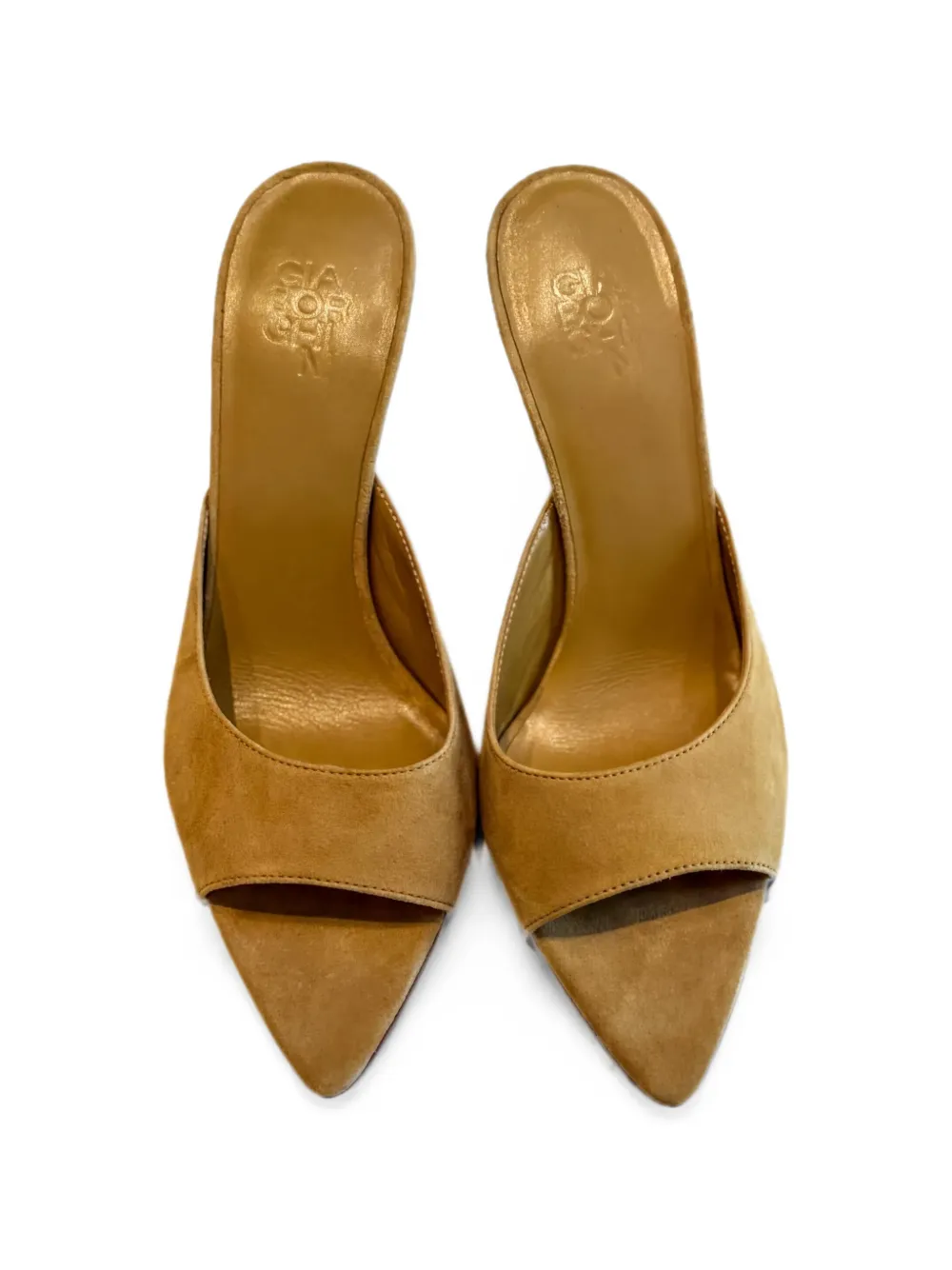 GIABORGHINI pointed-toe suede pumps Beige
