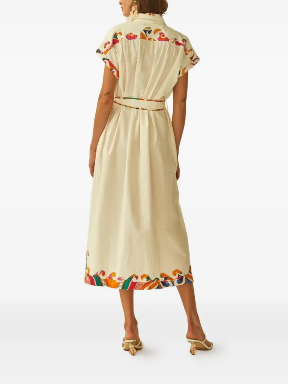 Carolina K Blousejurk met abstracte print Wit
