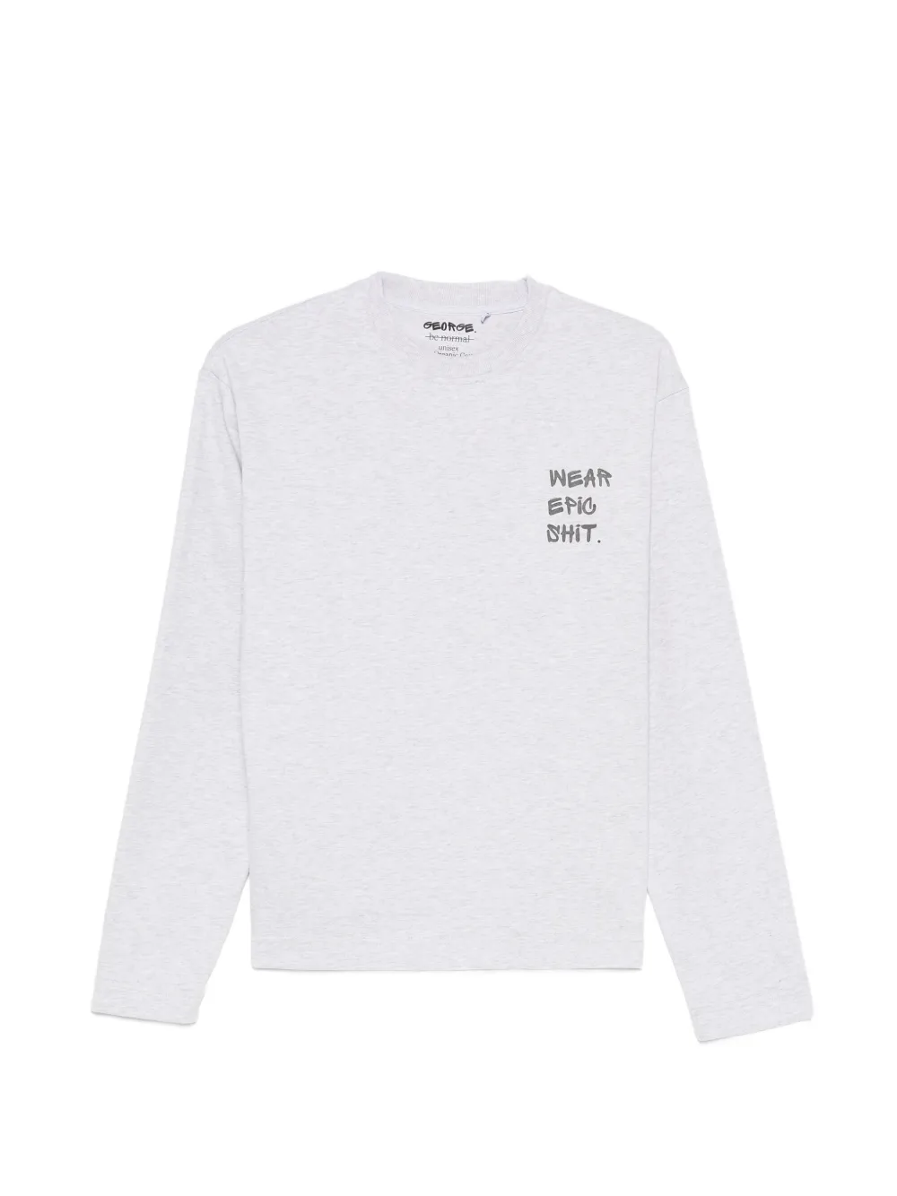 GEORGE. logo-print long-sleeve T-shirt - Grigio