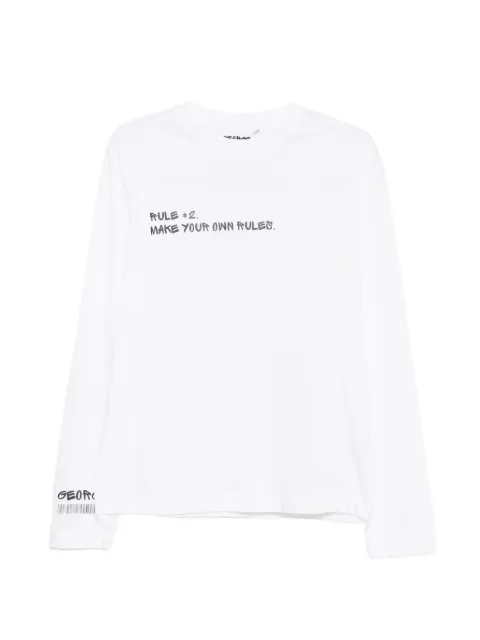 GEORGE. slogan-print long-sleeve T-shirt