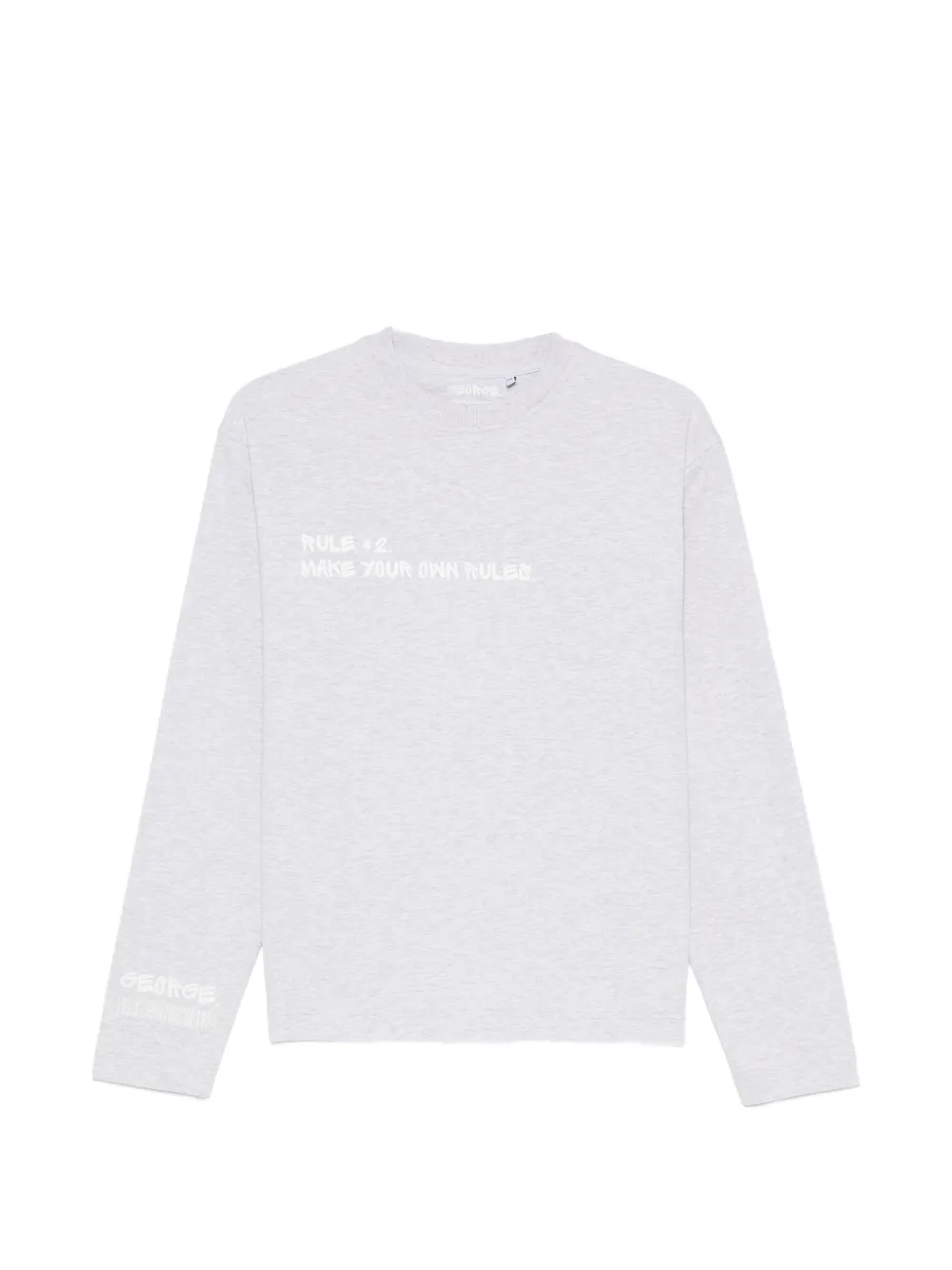 GEORGE. logo-print long-sleeve T-shirt - Grigio
