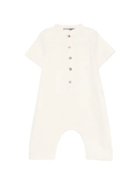 minimù button-up short-sleeve romper