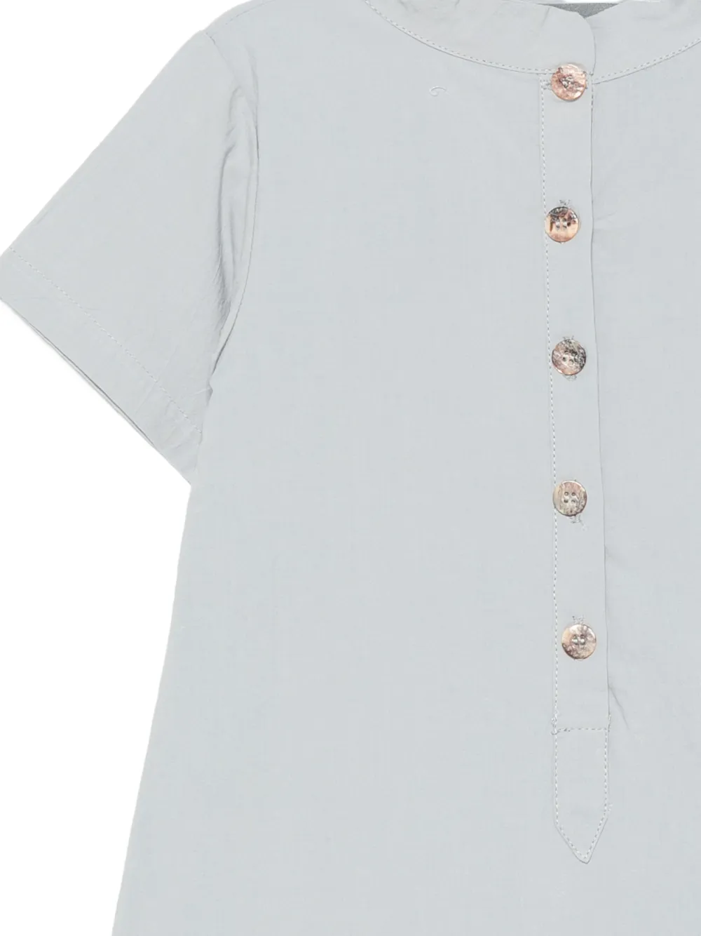 minimù Button-up romper met korte mouwen Blauw