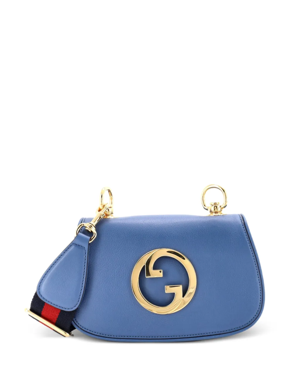Gucci Pre-Owned Blondie NM Flap Bag Leather Mini crossbody bag - Blu