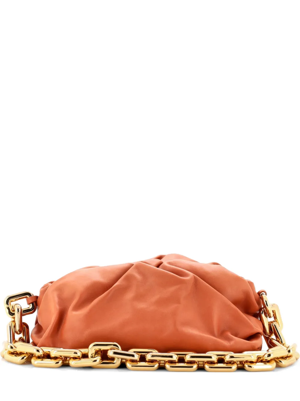 Bottega Veneta Pre-Owned The Chain Pouch Leather shoulder bag - Arancione