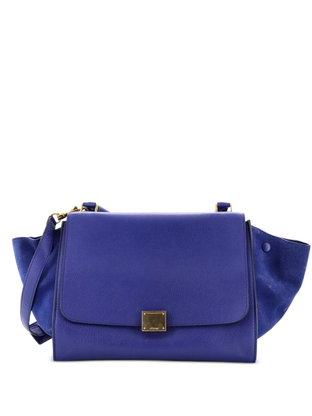 Celine Pre-Owned Mittelgroße Trapeze Satchel-Tasche aus Leder - Blau