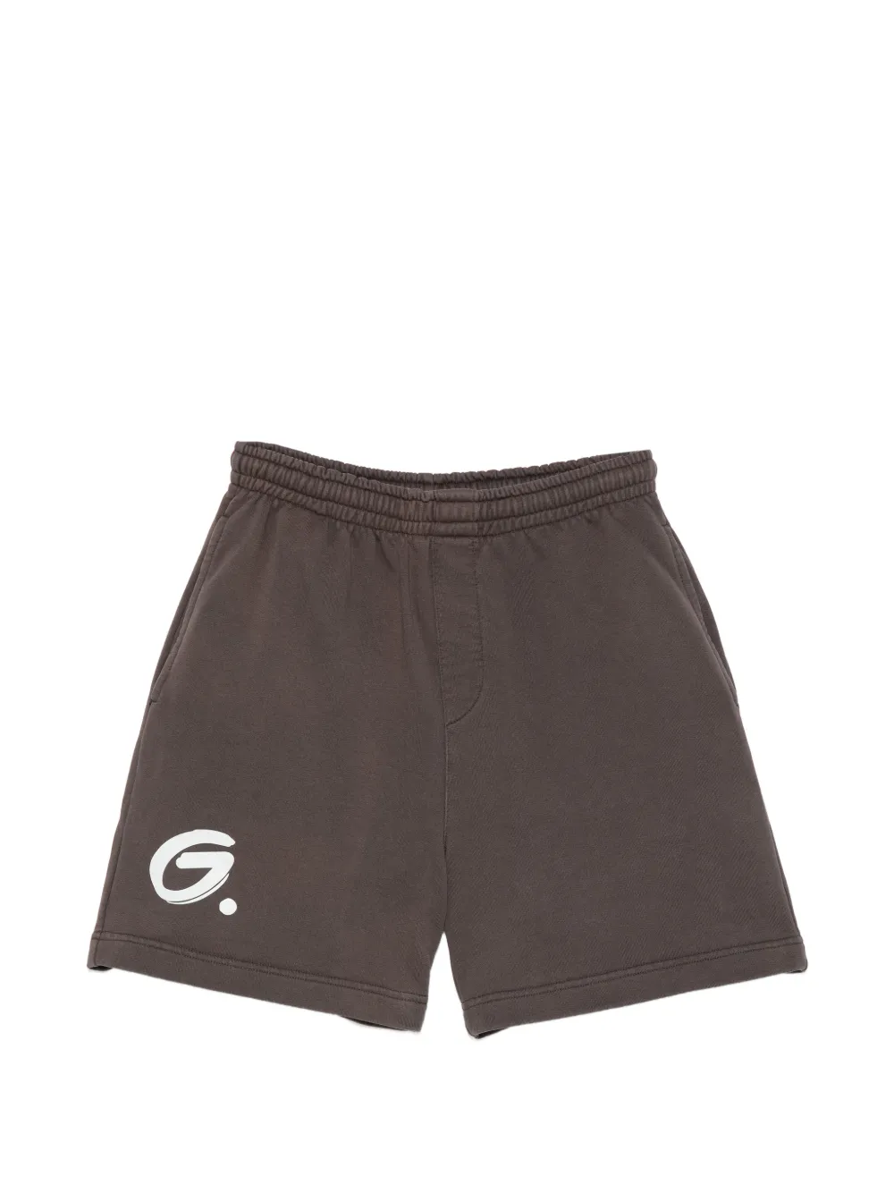 GEORGE. logo-print shorts - Marrone