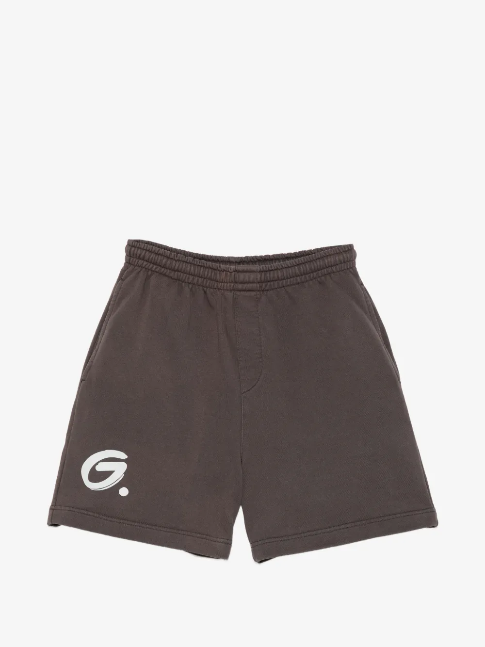GEORGE. logo-print shorts | Brown | Image 1