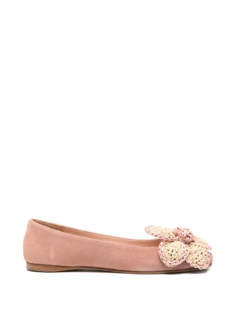 Paloma Barceló flower-appliqué ballet flats