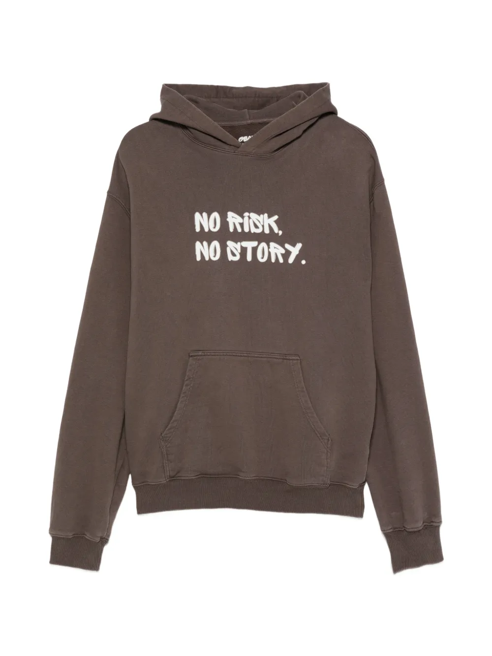 GEORGE. slogan-print hoodie - Braun
