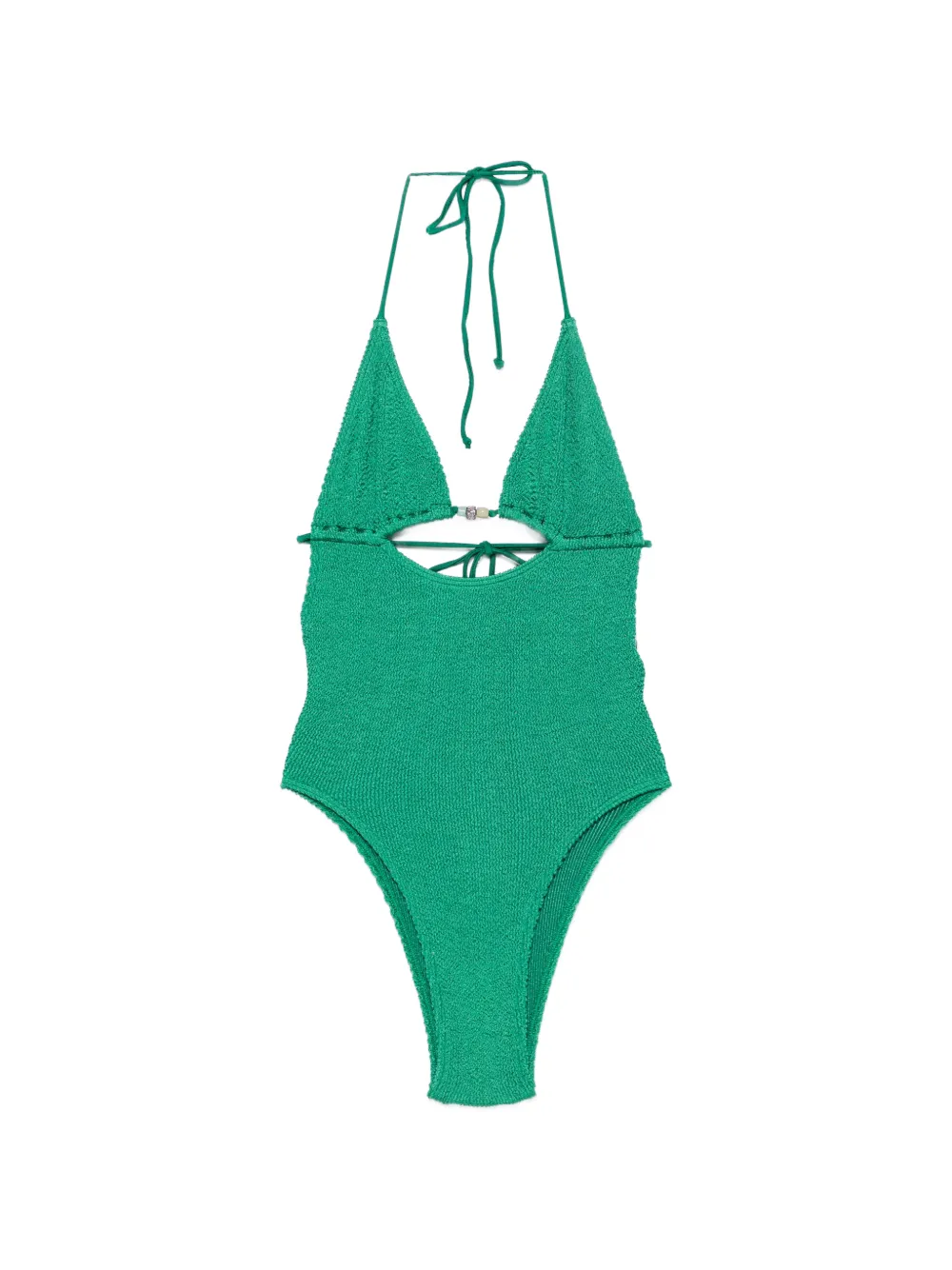 Bond-eye bead-embellished swimsuit - Grün