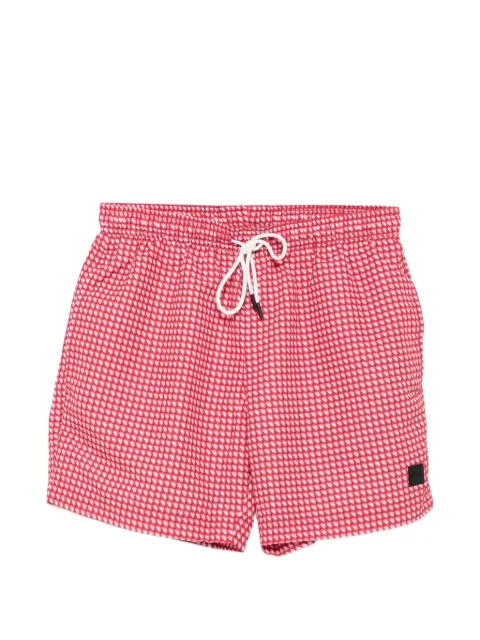 BOSS graphic-print drawstring swim shorts