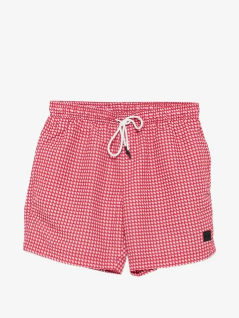 BOSS graphic-print drawstring swim shorts