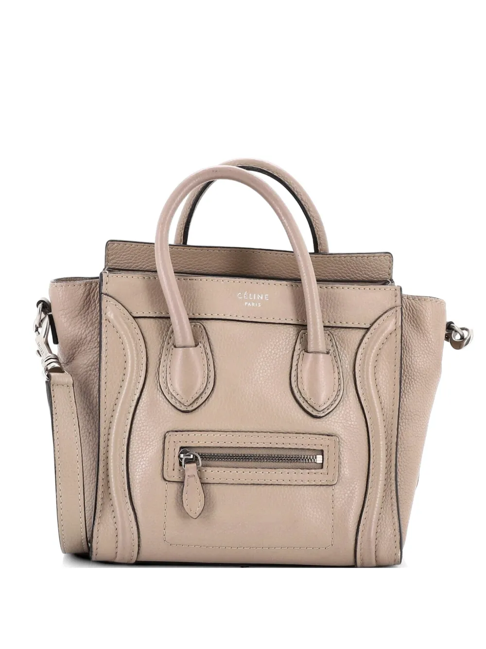 Celine Pre-Owned Luggage Bag Grainy Leather Nano crossbody bag - Toni neutri