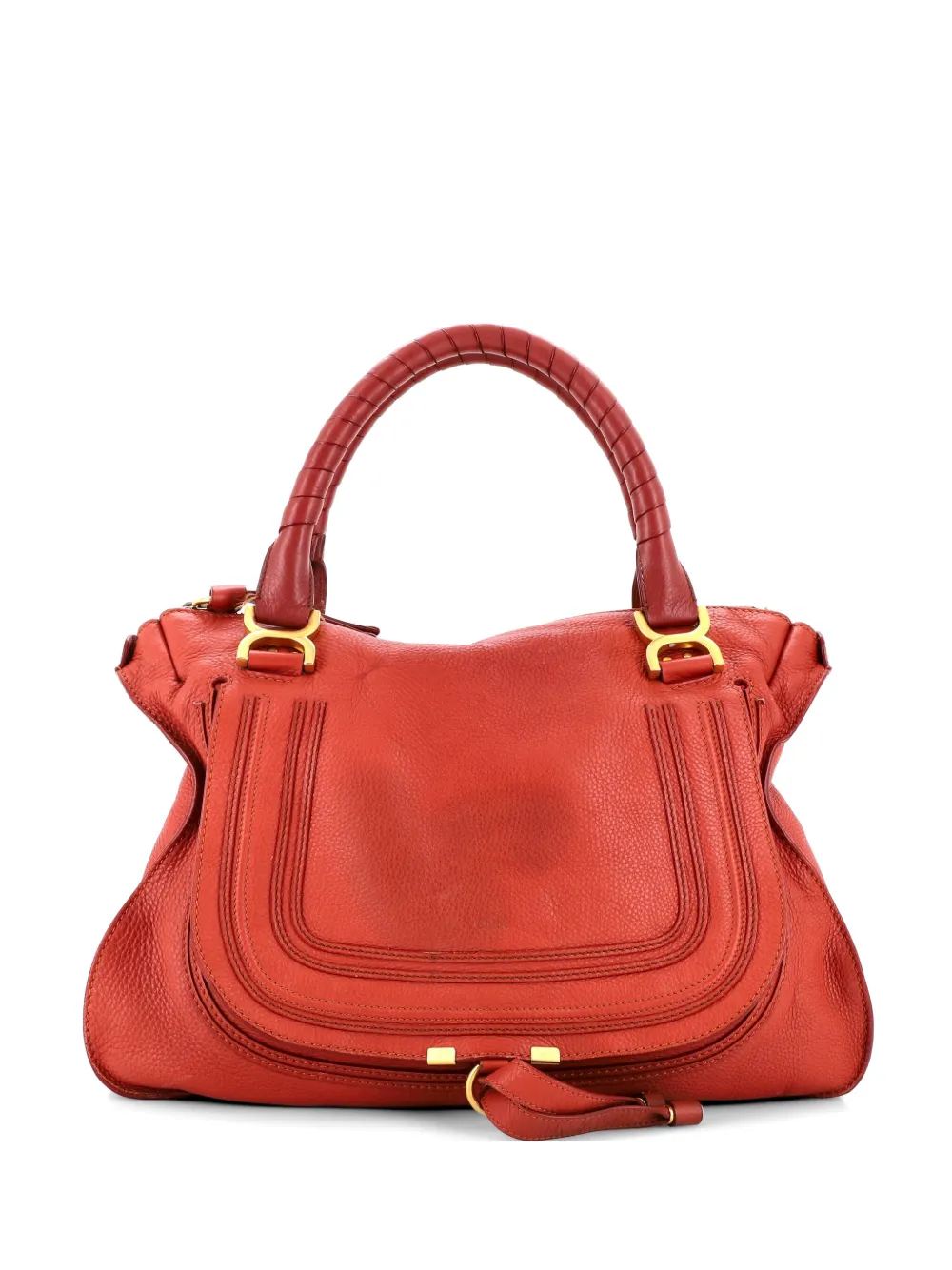 Chloé Pre-Owned Borsa a spalla Marcie grande in pelle - Rosso