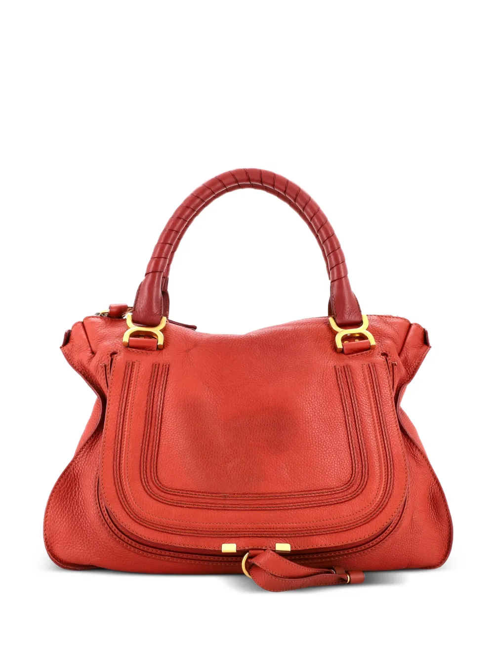 Chloé Pre-Owned Borsa a spalla Marcie grande in pelle - Rosso