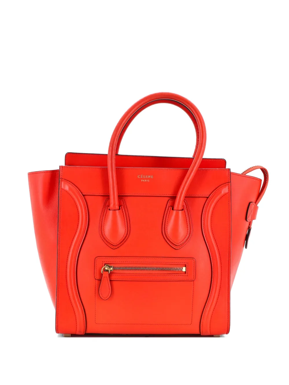 Celine Pre-Owned Luggage Bag Smooth Leather Micro tote bag - Rosso