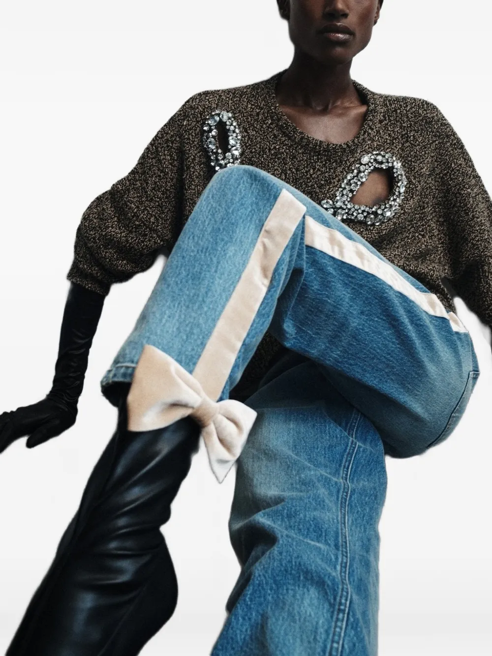  Hellessy Jeans Libby Con Fiocco - Blu 