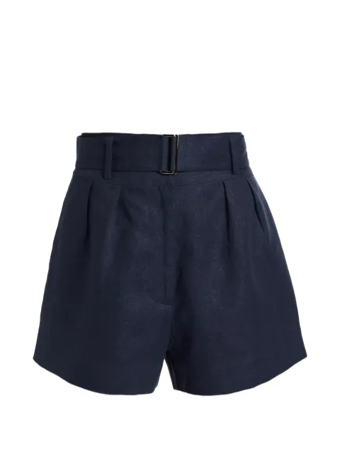 HEVRON Zinna belted pleated shorts