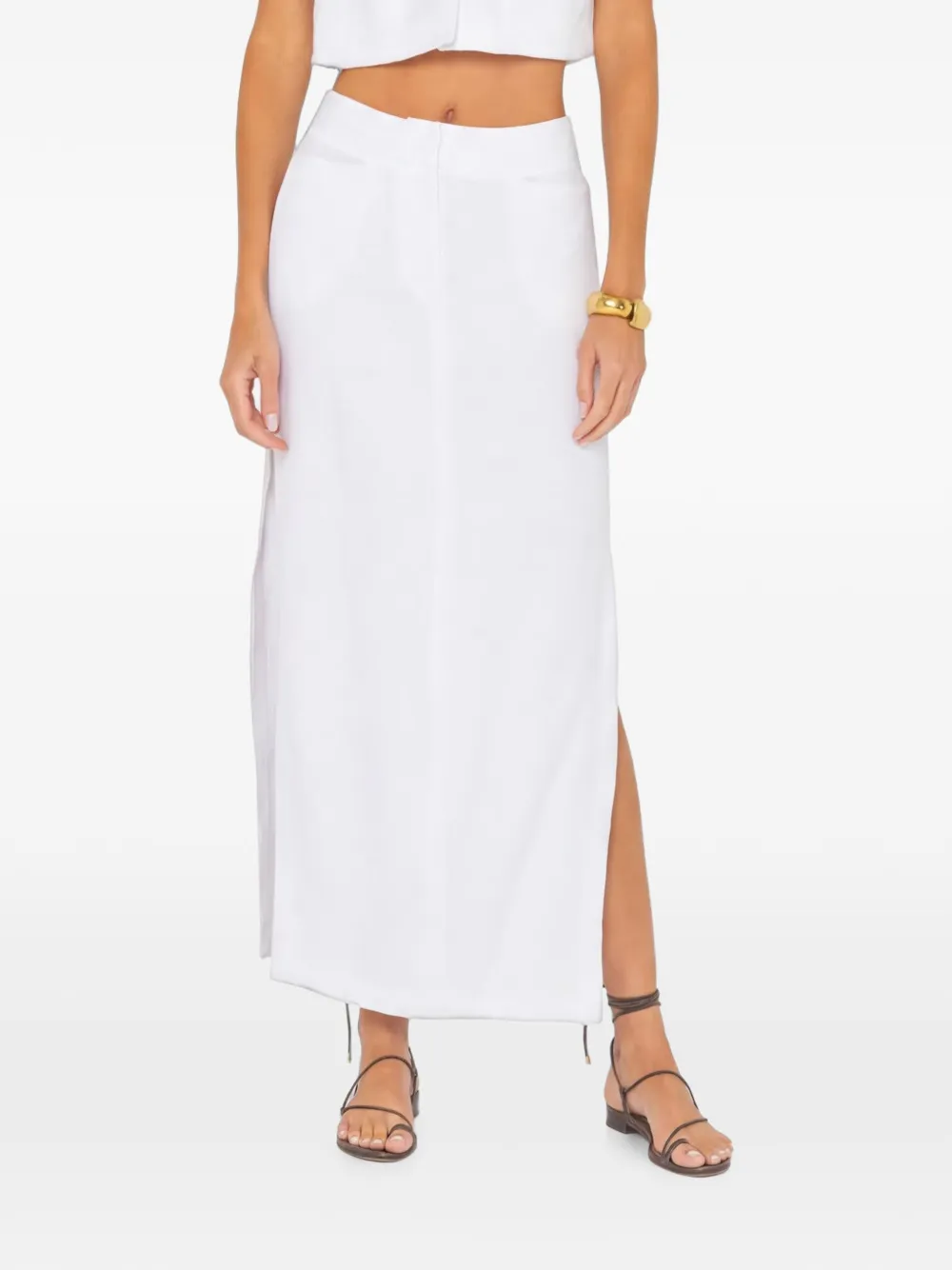 JBQ side-slit skirt - Weiß