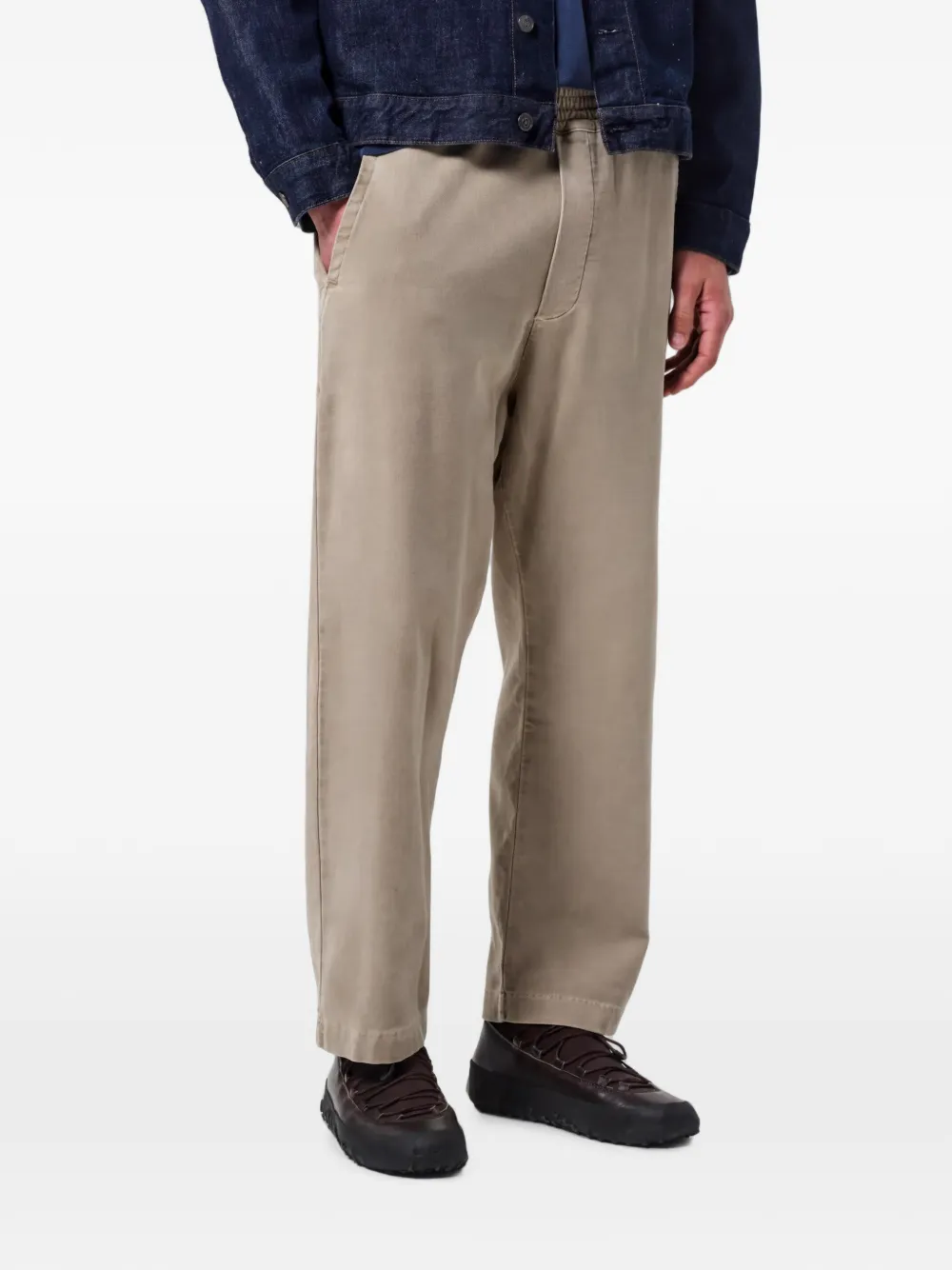 Citizens of Humanity Après straight broek met elastische taille Beige