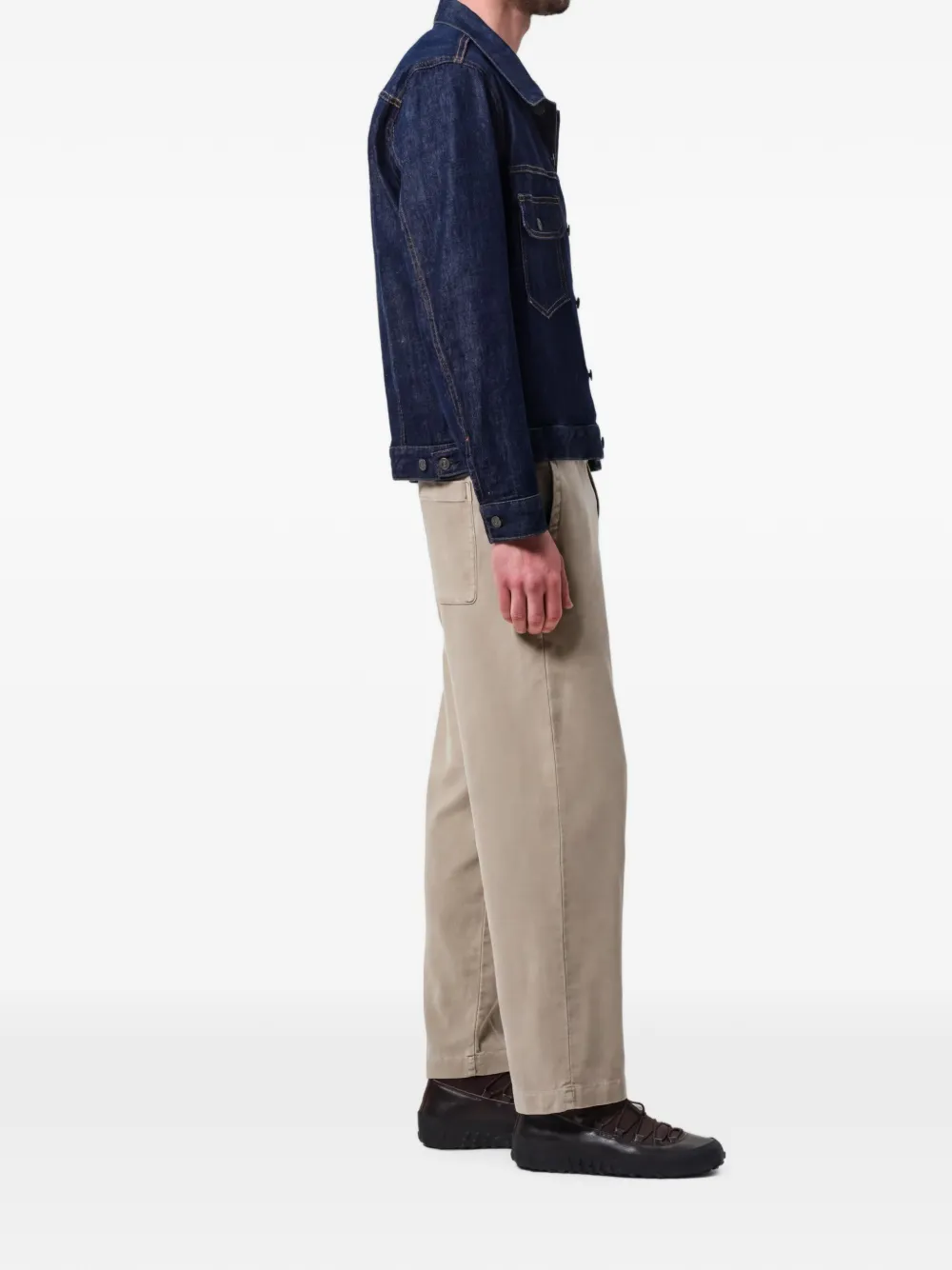 Citizens of Humanity Après straight broek met elastische taille Beige