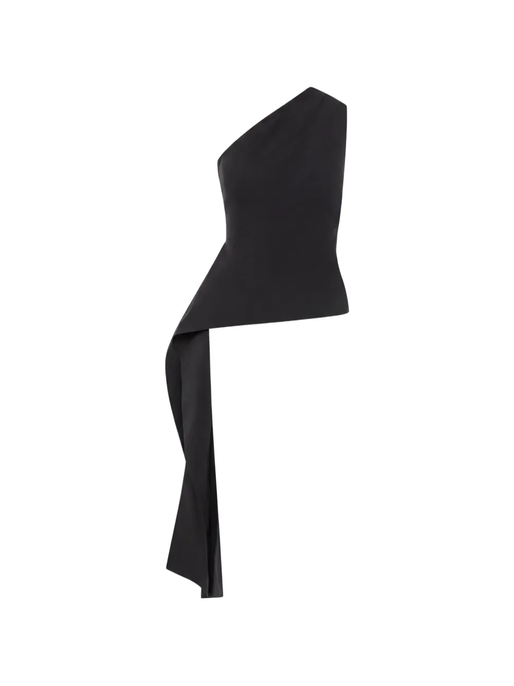 St. Agni Top monospalla drappeggiato Asymm Origami - Nero