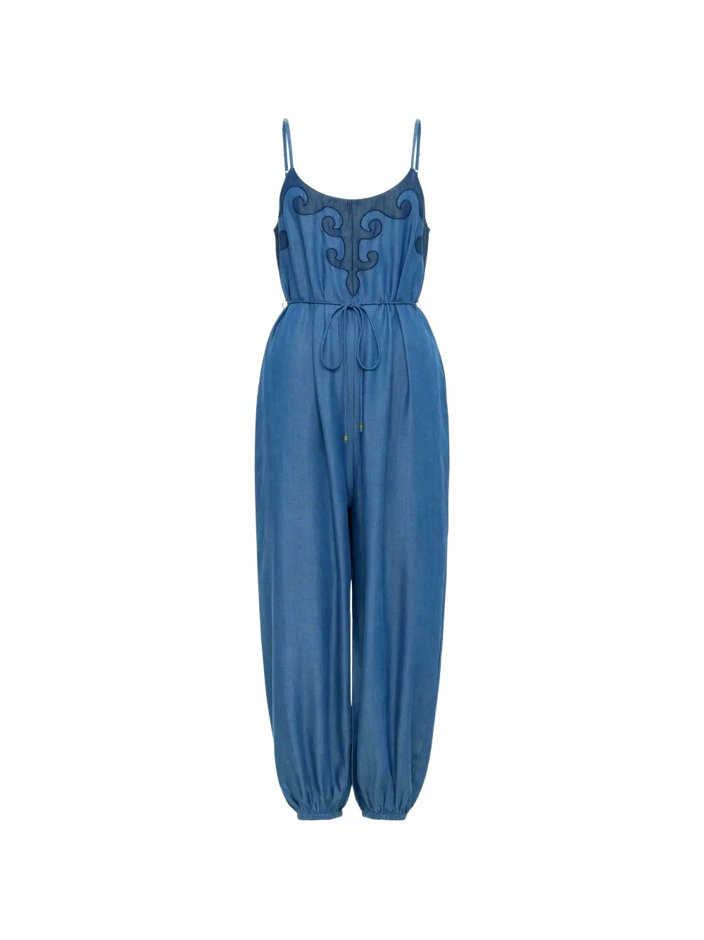 Carolina K embroidered appliqué jumpsuit - Blu