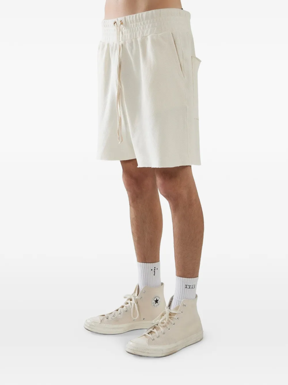 Les Tien Shorts met trekkoord Beige