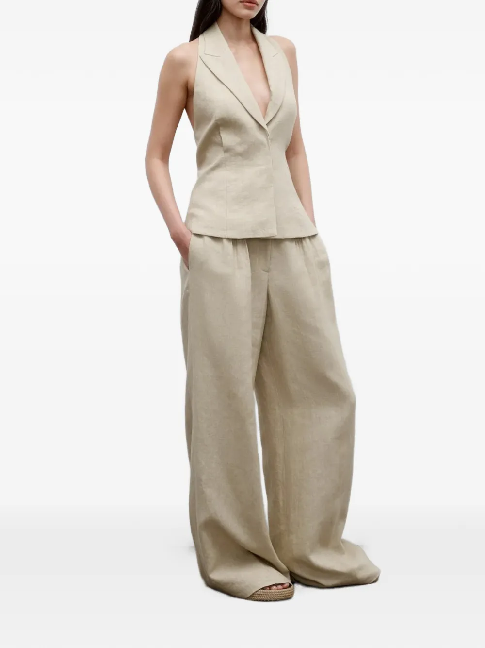 Twp Chaleco Kaitlyn Con Cuello Halter - Neutro 