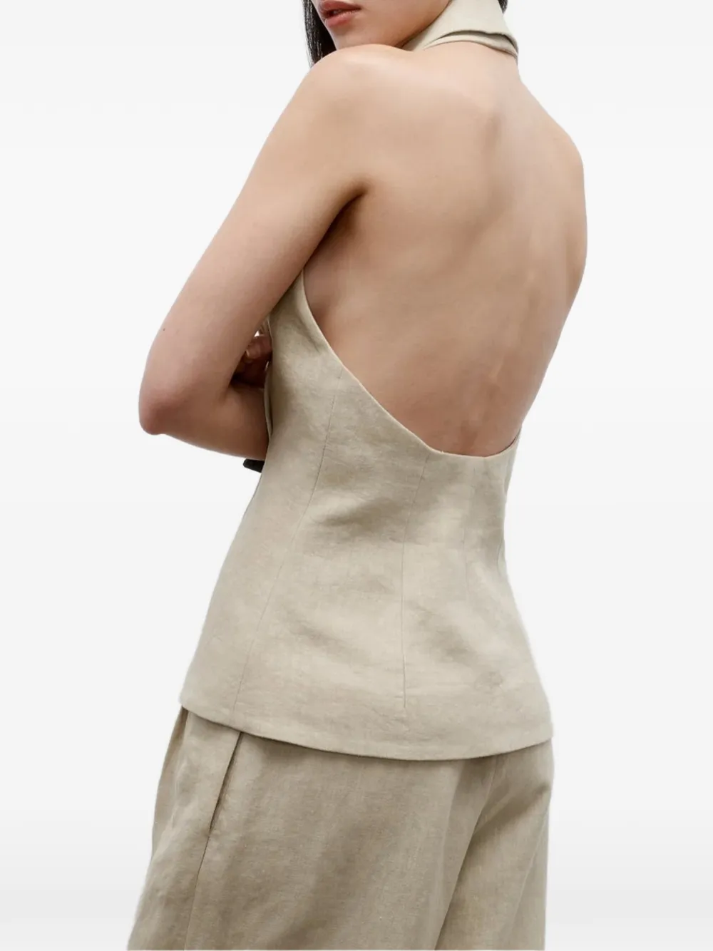  Twp Chaleco Kaitlyn Con Cuello Halter - Neutro 