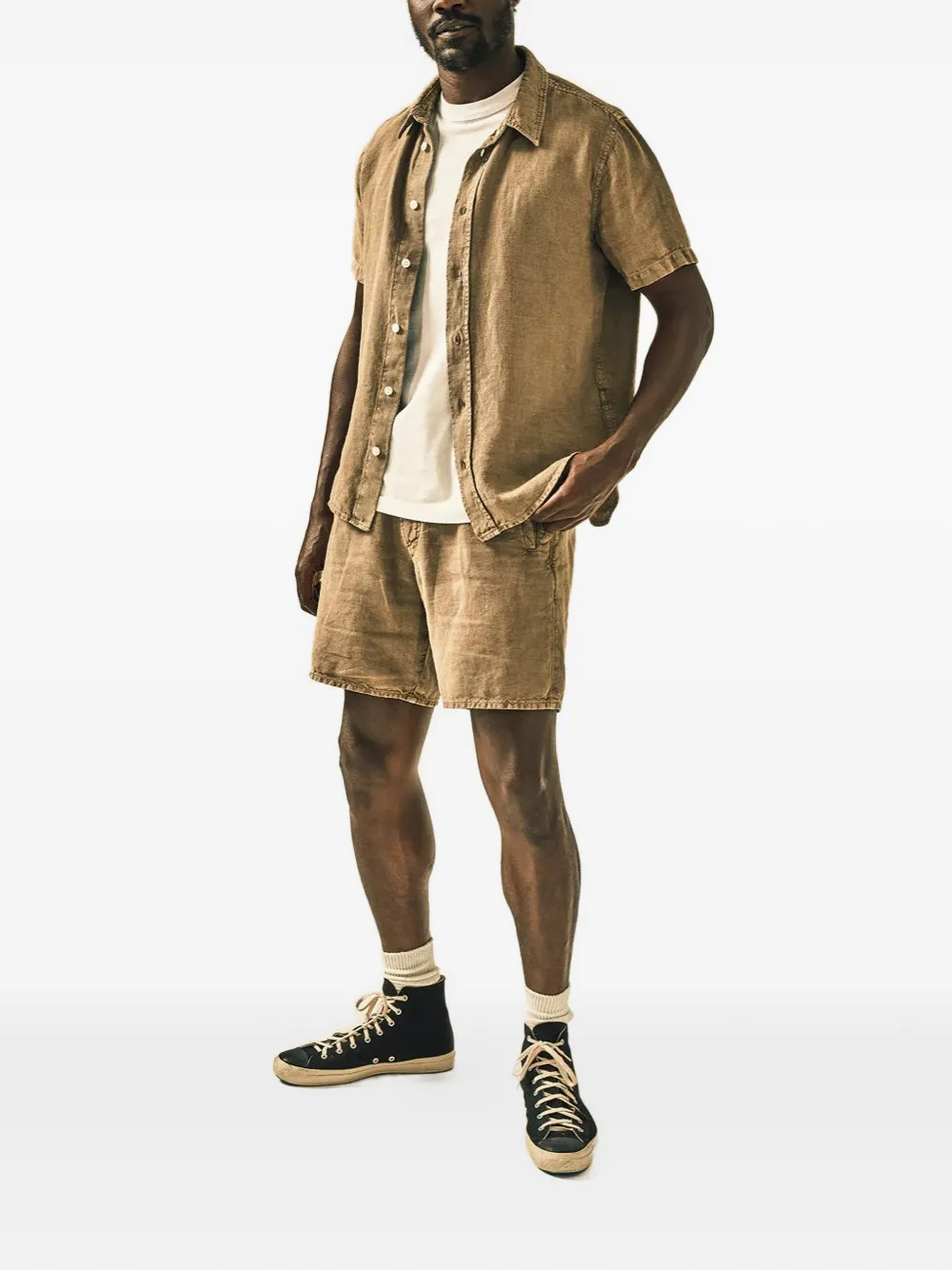 Citizens of Humanity Shorts met trekkoord Beige