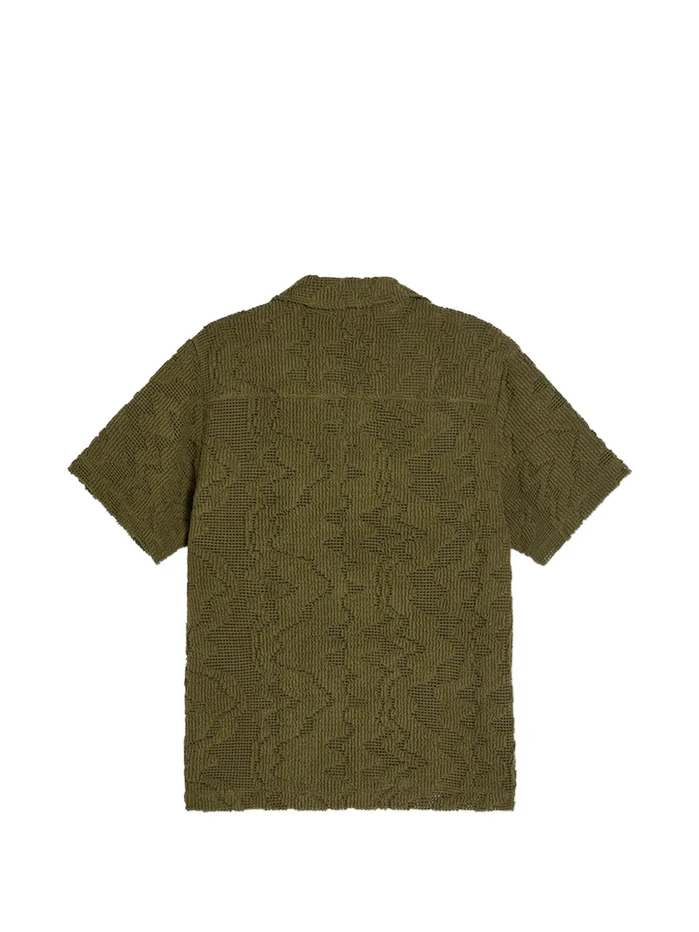 OAS Company T-shirt met geometrisch jacquard Groen
