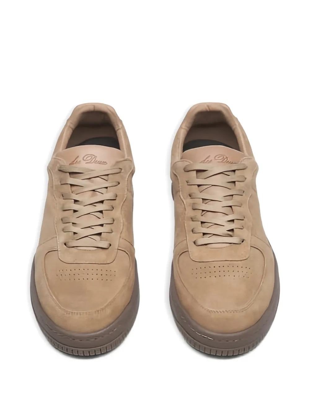 Les Deux Geperforeerde sneakers Beige