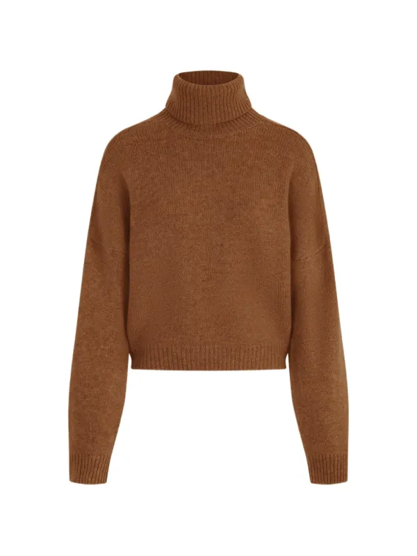 Le Kasha Bangkok Roll-neck Sweater in Brown