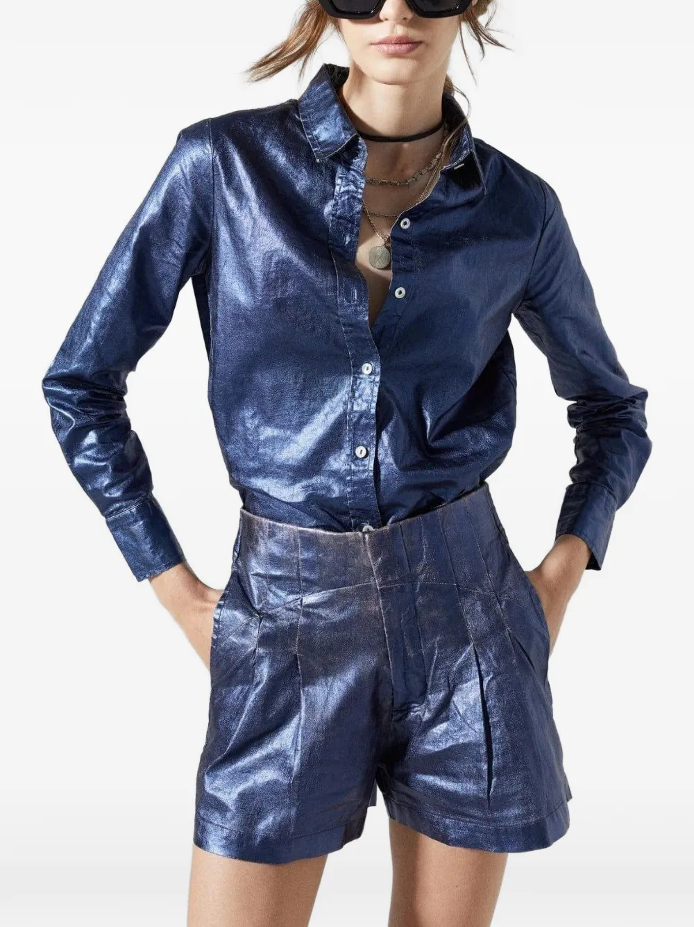 LANHTROPY San Marino long-sleeve shirt - Blu