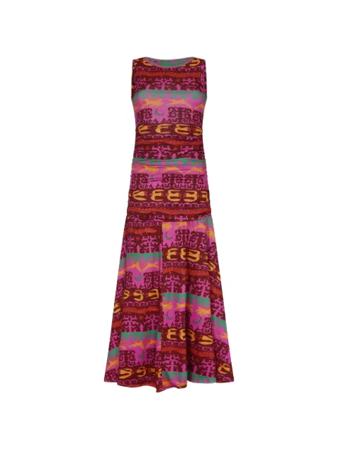 Carolina K graphic-print ruched dress