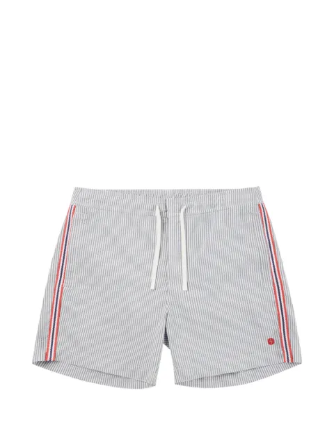 AMUNDSEN striped seersucker swim shorts