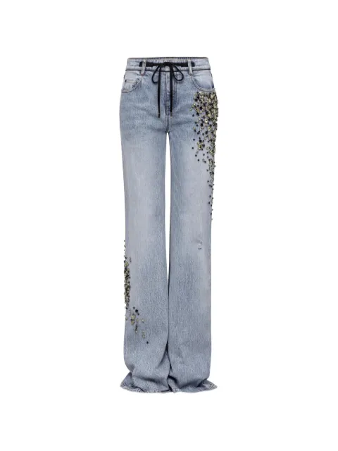 Hellessy Aki crystal-embellished drawstring jeans
