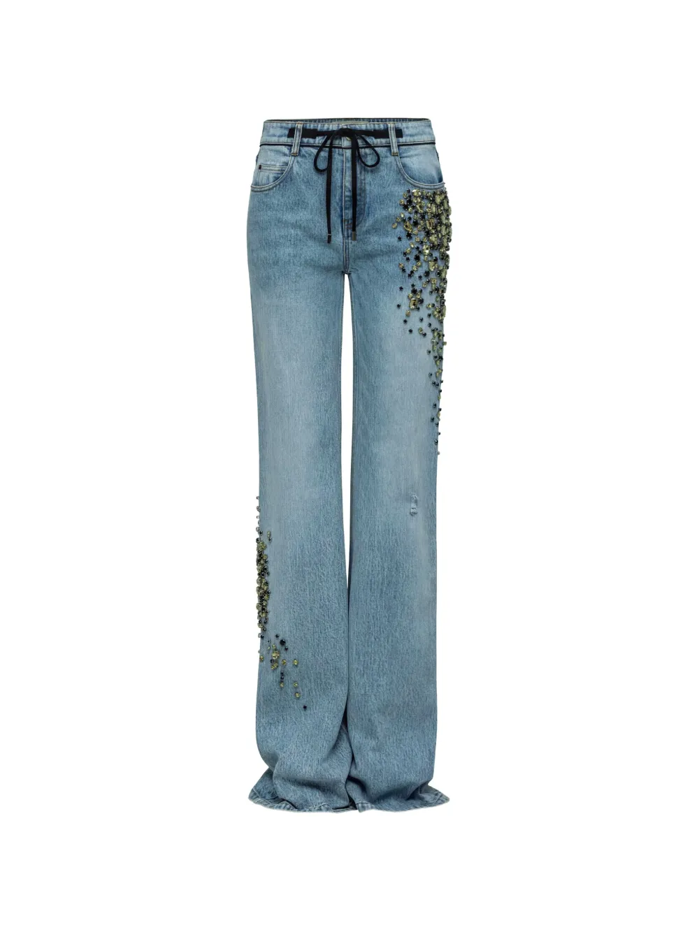 Hellessy Aki crystal-embellished drawstring jeans - Blu