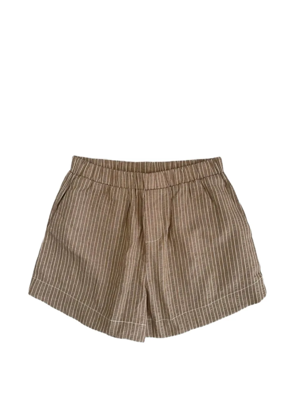 Taylor striped elasticated shorts - Brown