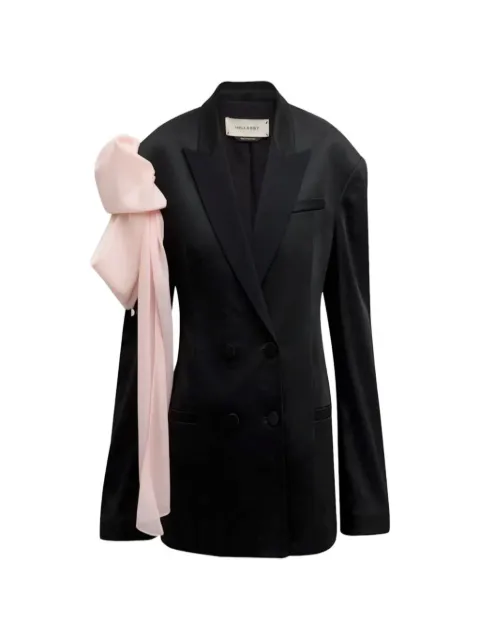Hellessy Didier draped-bow blazer jacket