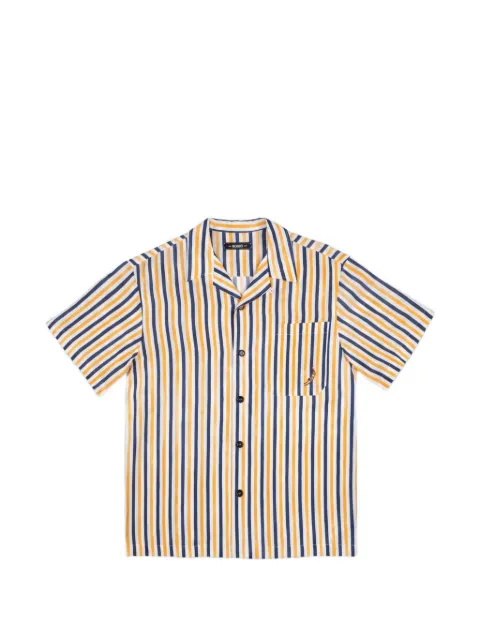 MOSSO SUN WEAR vertical-stripe short-sleeve shirt