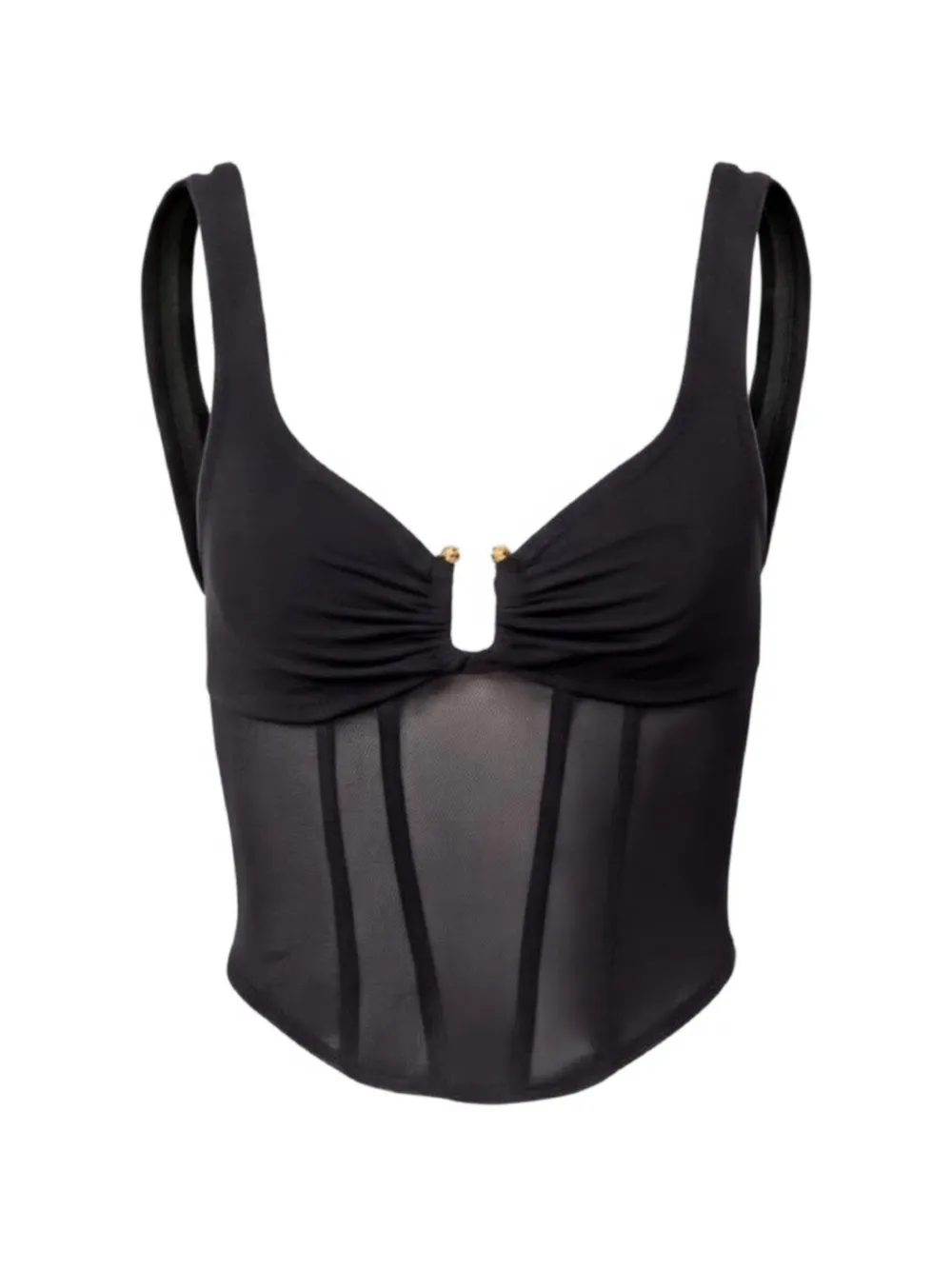 VIKTORIA & WOODS Corsetto con inserti in rete - Nero