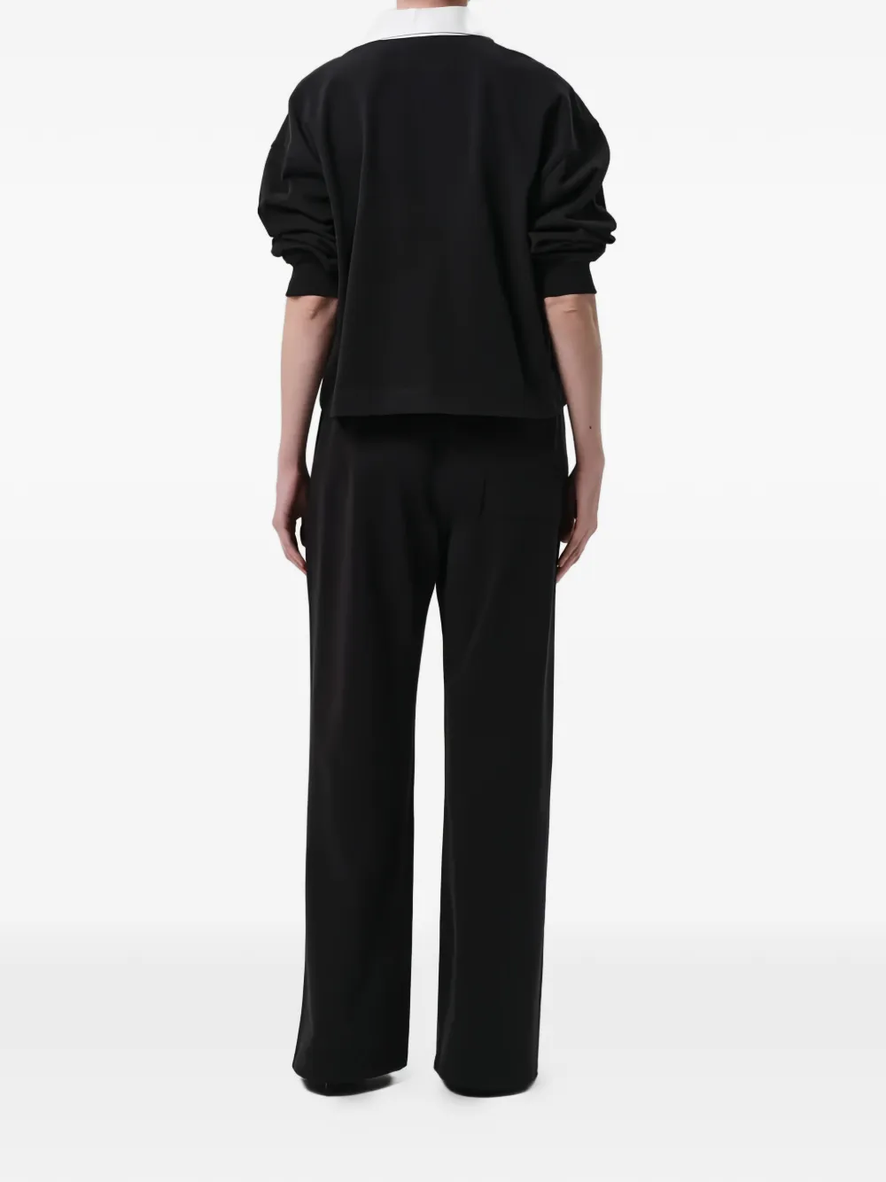 Citizens of Humanity Aris Rugby Drawstring Wide-leg Track Pants in Black, view 4