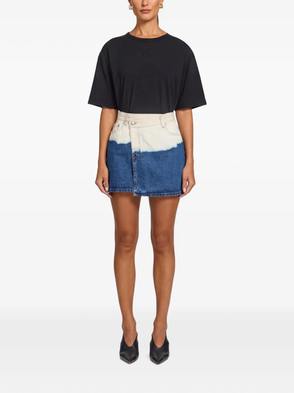 VIKTORIA & WOODS Silverado ombre-wash mini skirt Blauw