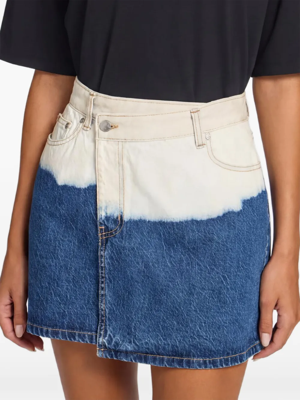 VIKTORIA & WOODS Silverado ombre-wash mini skirt - Blu