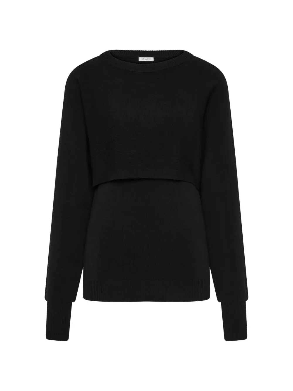 St. Agni layered-design sweater - Nero