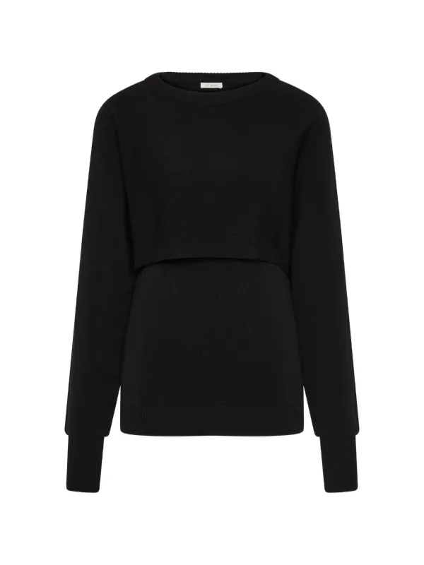 St. Agni Layered-design Sweater in Black