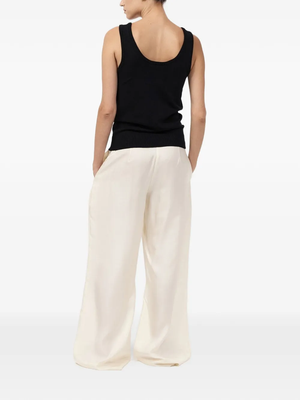 St. Agni Layered-design Sweater in Black, view 4